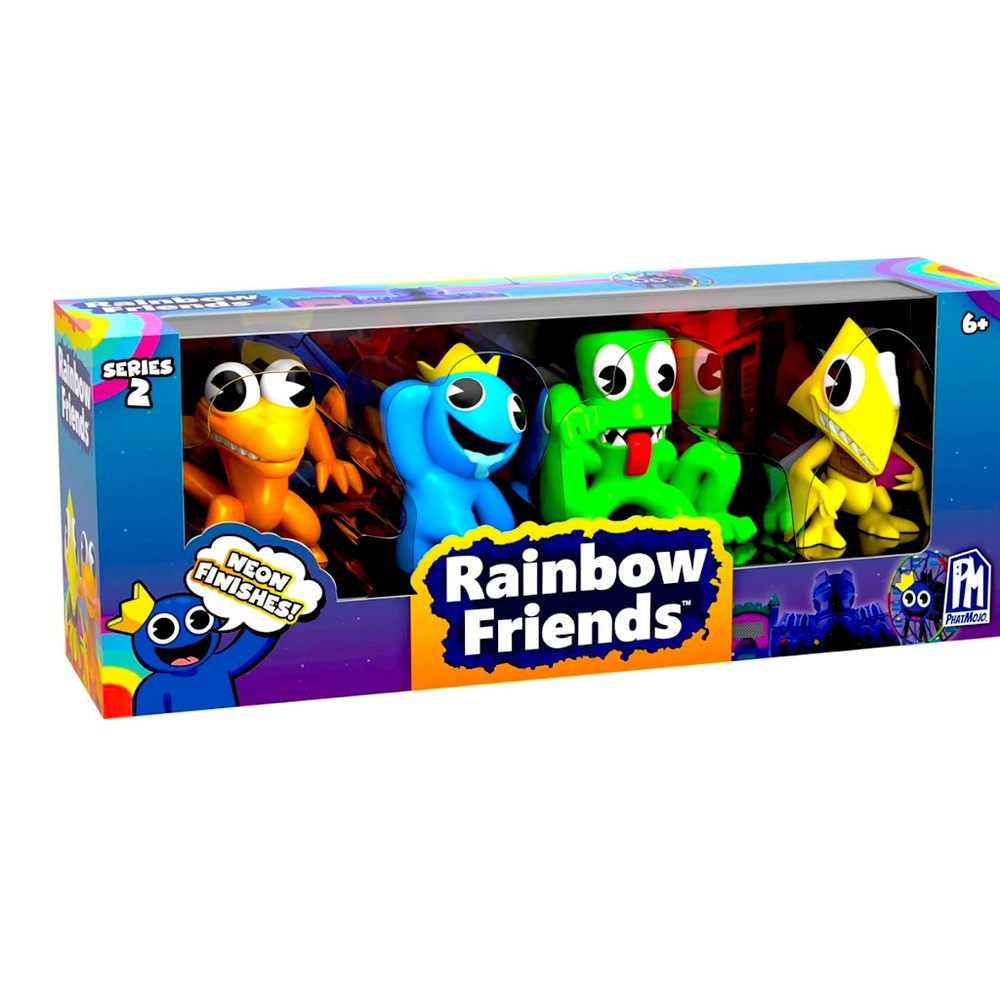 Rainbow Friends Series 2 Neon Collector Figure 4 Pack by PhatMojo NWT